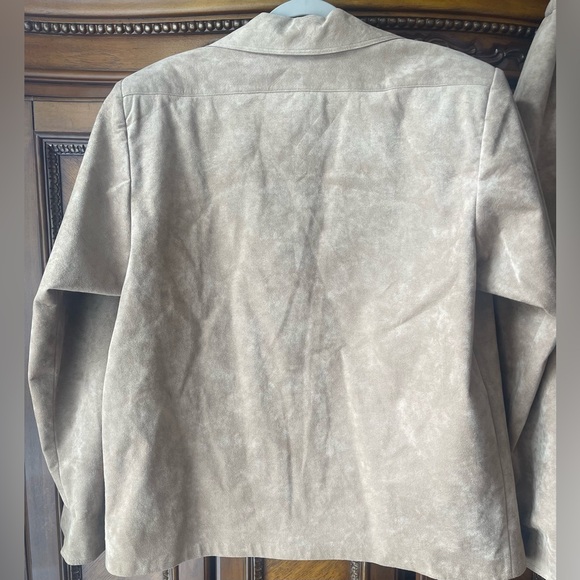 Vintage Womens Adolph Schuman for Lilli Ann Tan Ultra Suede 3 Pc Suit Sz L/XL - Picture 5 of 8
